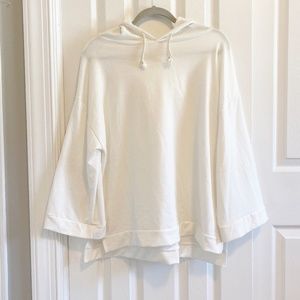 WHITE LOVE IN OVERSIZED HOODIE